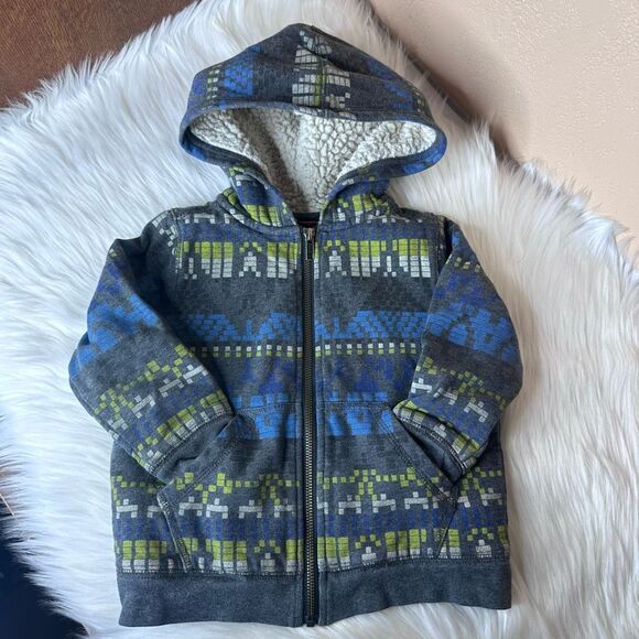 Tea Collection Sherpa Lined Full Zip Hoodie Size XS/2-3 Years - Picture 9 of 9